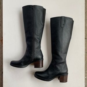 Black Tall Leather "Collection" Clarks  Boots